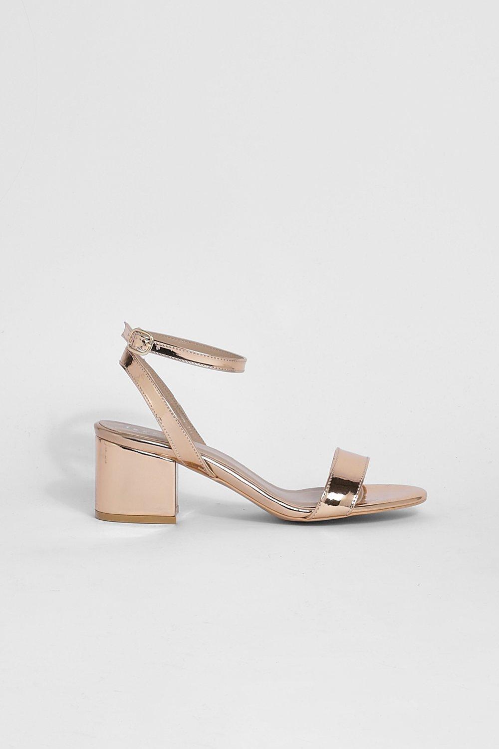 Boohoo rose cheap gold heels